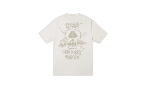 Stussy x Our Legacy Work Shop Surf Skull Pigment Dyed Tee 'Natural' - Prism Hype