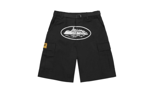 Corteiz Alcatraz Cargo Shorts 'Black' - Prism Hype