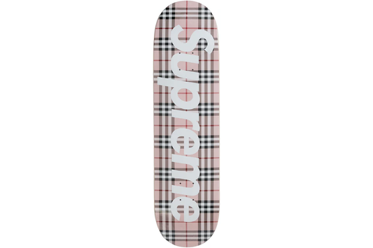 Supreme Burberry Skateboard Deck - Prism Hype accessories Supreme Burberry Skateboard Deck accessories PINK