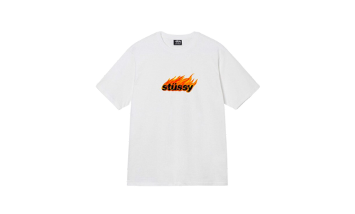 Stussy Flame T-Shirt White - Prism Hype Stussy T-shirt Stussy Flame T-Shirt White Clothes S