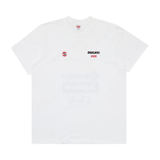 Supreme x Ducati Logos Tee 'White'