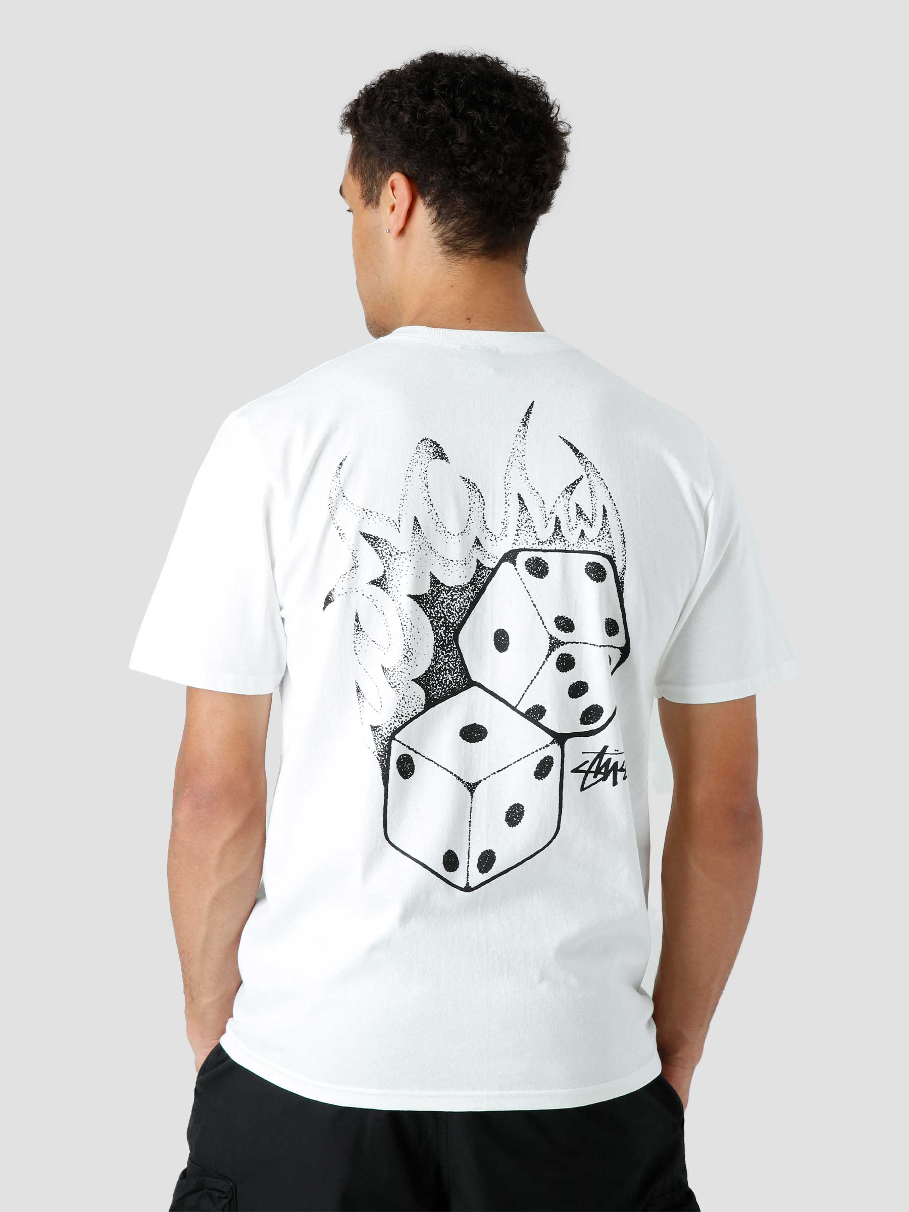 Stussy Fire Dice Tee 'White' - Prism Hype Stussy T-shirt Stussy Fire Dice Tee 'White' Clothes