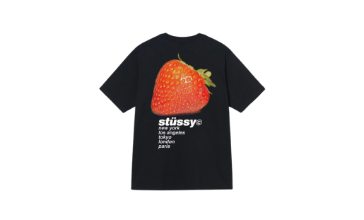 Stussy Strawberry T-Shirt Black - Prism Hype Stussy T-shirt Stussy Strawberry T-Shirt Black Clothes