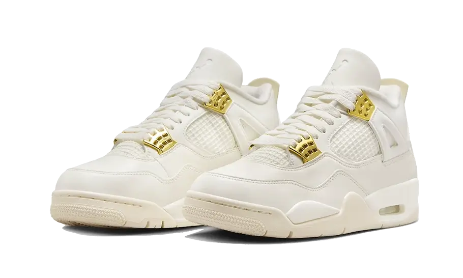 Air Jordan 4 Sail Metallic Gold - Prism Hype