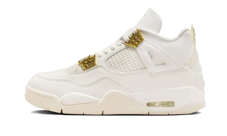 Air Jordan 4 Sail Metallic Gold - Prism Hype