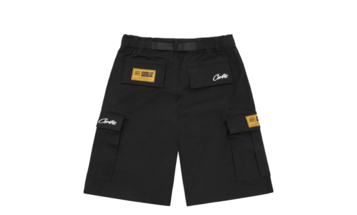 Corteiz Alcatraz Cargo Shorts 'Black' - Prism Hype