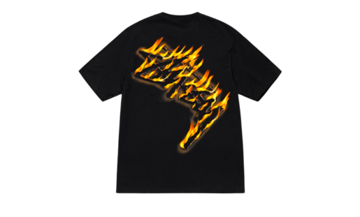 Stussy Burning Stock Tee Black - Prism Hype Stussy T-shirt Stussy Burning Stock Tee Black Clothes