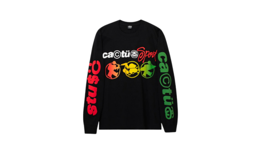 Stussy X Cactus Plant Flea Market Sport LS T-Shirt Black - Prism Hype Stussy T-shirt Stussy X Cactus Plant Flea Market Sport LS T-Shirt Black Clothes S