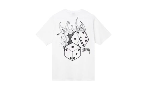 Stussy Fire Dice Tee 'White' - Prism Hype Stussy T-shirt Stussy Fire Dice Tee 'White' Clothes S