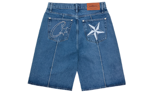 Corteiz C-Star Denim Jorts Faded Blue - Prism Hype Corteiz Corteiz C-Star Denim Jorts Faded Blue Corteiz S