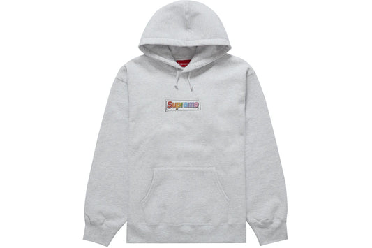 Supreme Bling Box Logo Hooded Sweatshirt - Prism Hype Supreme Hoodie Supreme Bling Box Logo Hooded Sweatshirt supreme S / Ash Grey