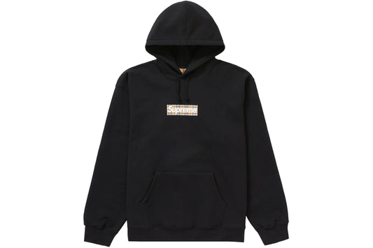 Supreme Burberry Box Logo Hooded Sweatshirt - Prism Hype Supreme Hoodie Supreme Burberry Box Logo Hooded Sweatshirt supreme S / BLACK