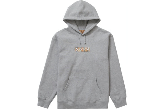 Supreme Burberry Box Logo Hooded Sweatshirt - Prism Hype Supreme Hoodie Supreme Burberry Box Logo Hooded Sweatshirt supreme S / GREY