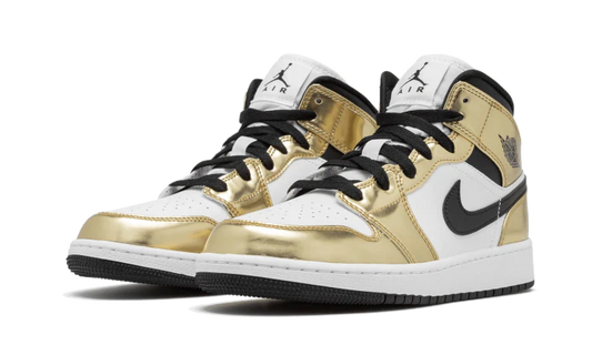 Air Jordan 1 Mid White Metallic Gold - Prism Hype Jordan 1 Mid Air Jordan 1 Mid White Metallic Gold Jordan 1 mid