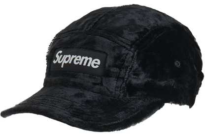Supreme Crushed Velvet Camp Cap - Prism Hype Supreme Hat Supreme Crushed Velvet Camp Cap supreme BLACK