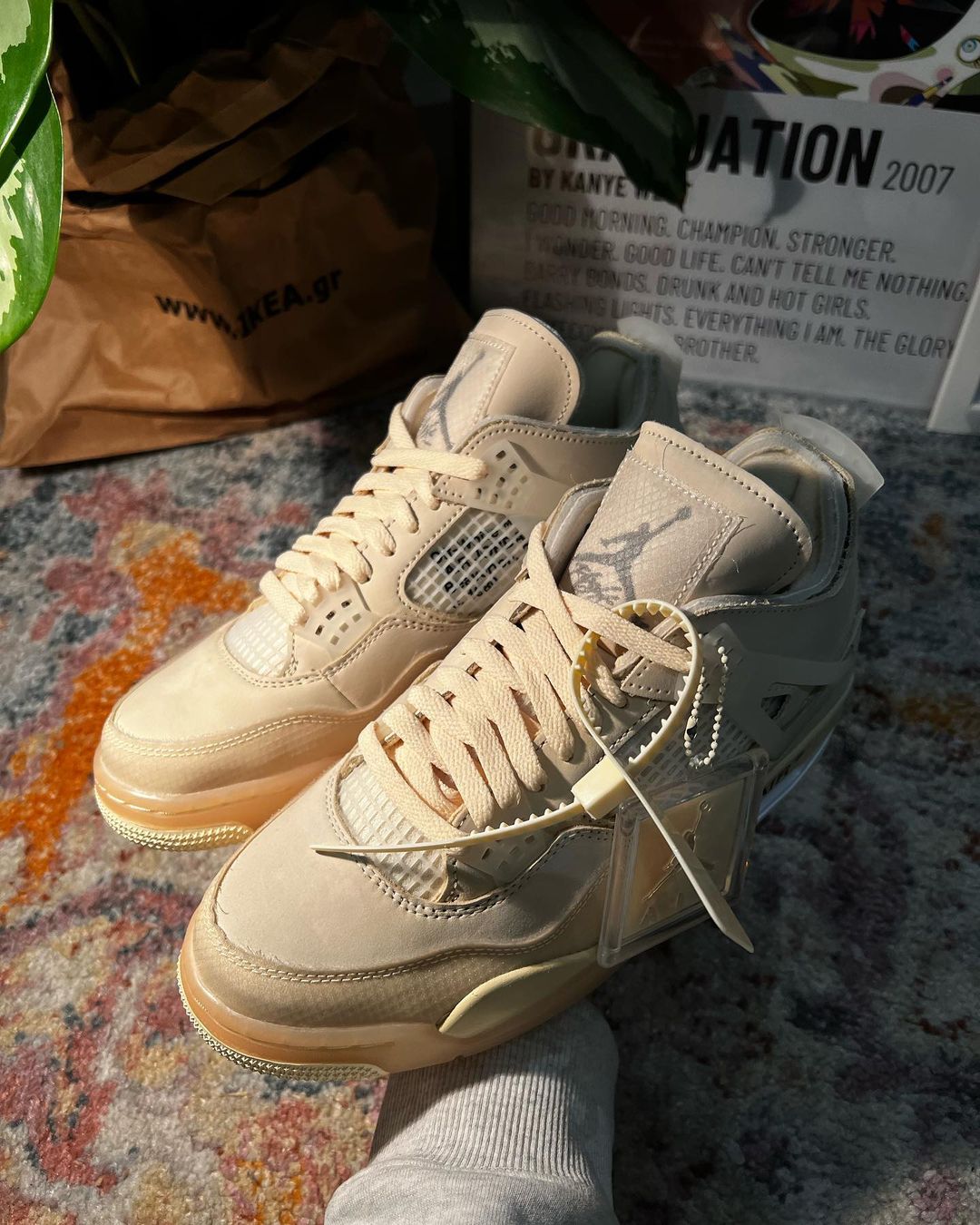 Jordan 4 Retro Off-White Sail (W) - Prism Hype Air Jordan IV x Off-White Sail Jordan 4 Retro Off-White Sail (W) Jordan 4 Retro