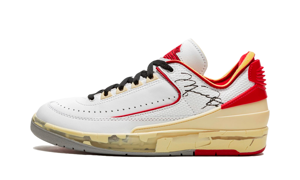 Jordan 2 Retro Low SP Off-White White Red - Prism Hype Jordan 2 x Off-White Jordan 2 Retro Low SP Off-White White Red Jordan 2 x Off-White 36