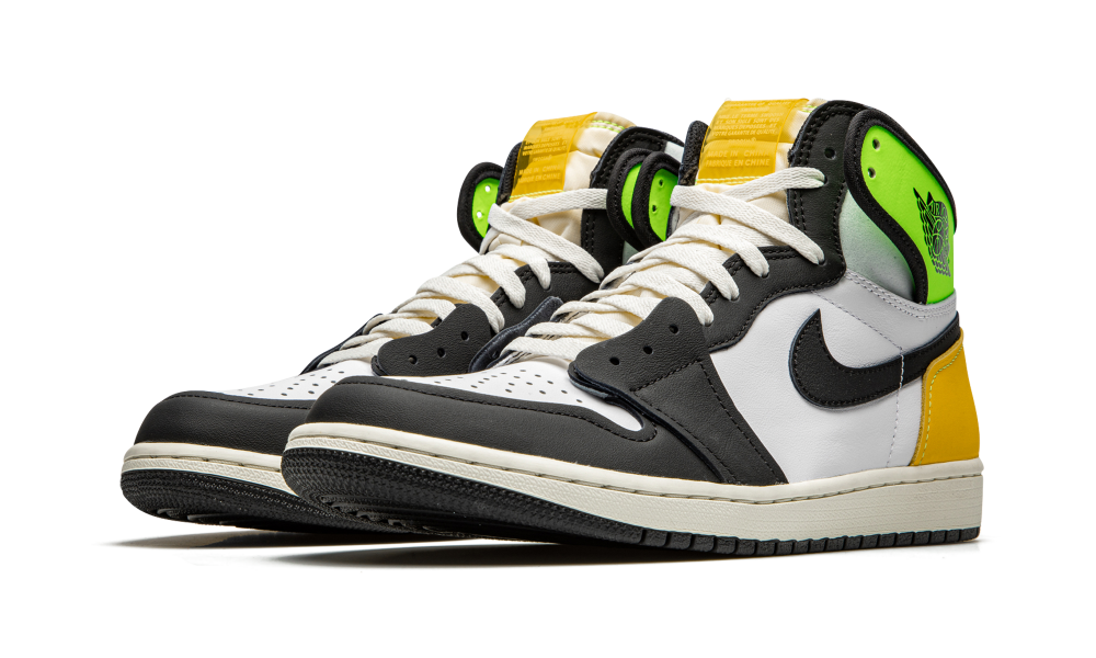 Jordan 1 Retro High White Black Volt University Gold - Prism Hype Jordan 1 high OG Jordan 1 Retro High White Black Volt University Gold Jordan 1 High