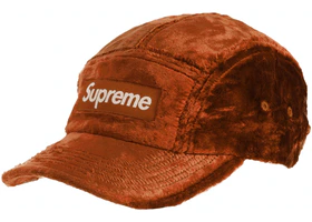 Supreme Crushed Velvet Camp Cap - Prism Hype Supreme Hat Supreme Crushed Velvet Camp Cap supreme RUST