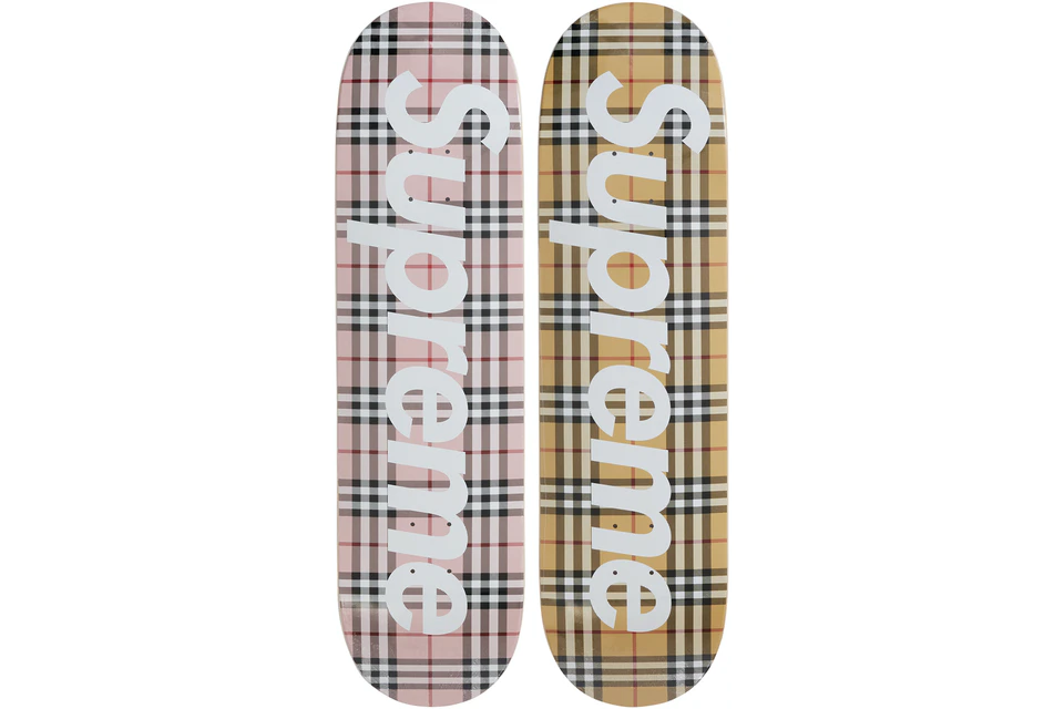 Supreme Burberry Skateboard Deck - Prism Hype accessories Supreme Burberry Skateboard Deck accessories