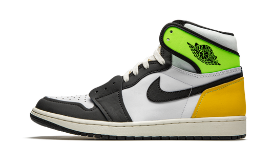 Jordan 1 Retro High White Black Volt University Gold - Prism Hype Jordan 1 high OG Jordan 1 Retro High White Black Volt University Gold Jordan 1 High 36