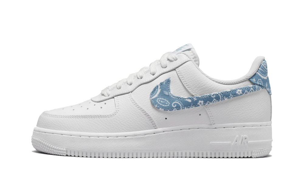 Nike Air Force 1 Low '07 Essential White Worn Blue Paisley (W) - Prism Hype Nike Air Force 1 low Nike Air Force 1 Low '07 Essential White Worn Blue Paisley (W) Nike Air Force 1 low 36
