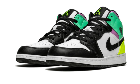 Jordan 1 Mid Pastel Black Toe (GS) - Prism Hype Jordan 1 Mid Jordan 1 Mid Pastel Black Toe (GS) Jordan 1 mid