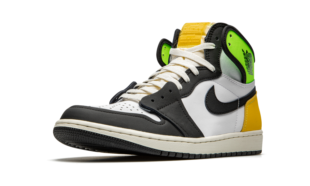 Jordan 1 Retro High White Black Volt University Gold - Prism Hype Jordan 1 high OG Jordan 1 Retro High White Black Volt University Gold Jordan 1 High