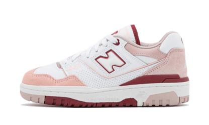 New Balance 550 White Scarlet Pink - Prism Hype New Balance 550 New Balance 550 White Scarlet Pink New Balance 36